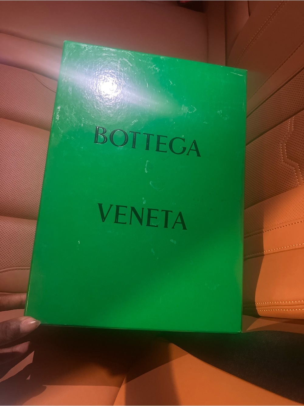 Bottega Veneta Bright Green Shoe Box with Black Logo